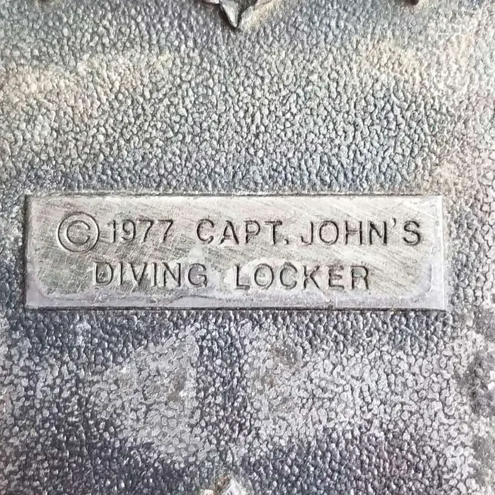 Vintage Belt Buckle 1977 Hooked On Fishing USA Made By Capt. John's Diying Locke